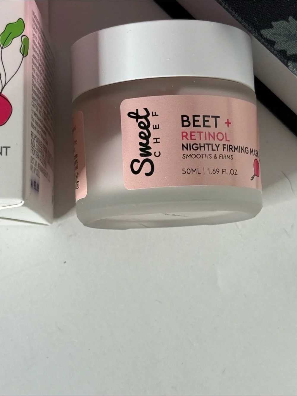 Amazon Sweet Chef Beet + Retinol Nightly Firming Mask — White & Pink Packaging